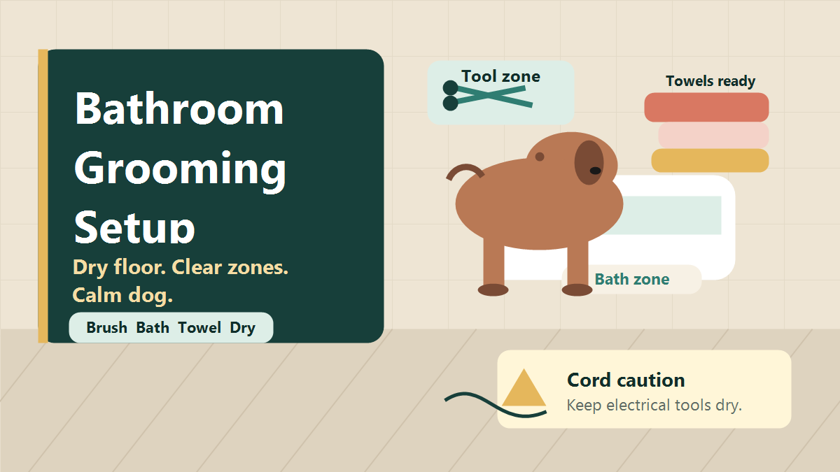 Dog Grooming Bathroom Setup
