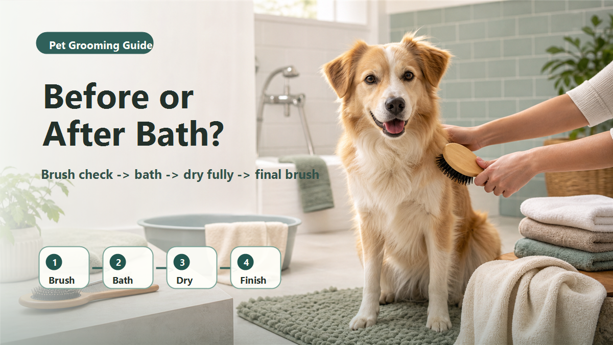 Should You Groom a Dog Before or After a Bath?