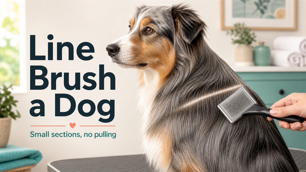 How to Line Brush a Dog at Home