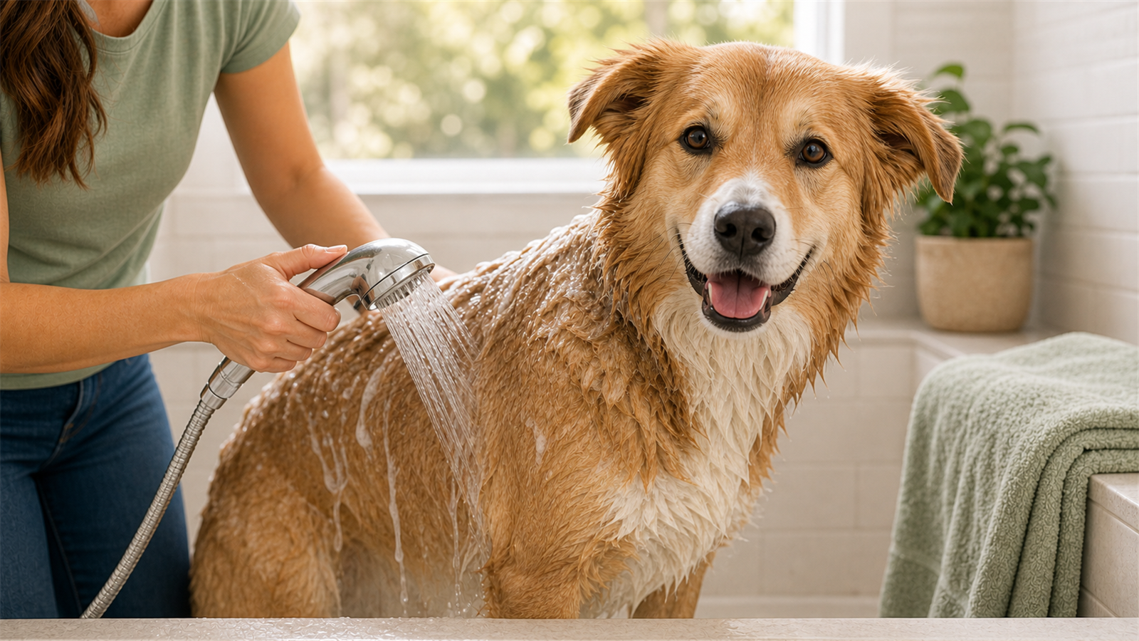 How to Rinse Dog Shampoo Completely